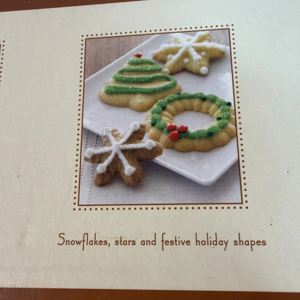 New Williams Sonoma Extra Large Ergonomic Cookie Press 16 Shape Disks Holiday Se